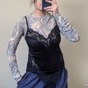 VINTAGE ✨Black Lace Lingerie Bodysuit